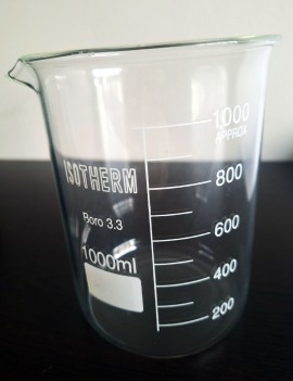 Beher Cam Kısa Form 1000 ml